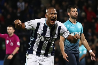 WEST BROMWICH, ENGLAND - DECEMBER 14:  Salomon Rondon of West Bromwich Albion celebrates after scoring his third goal during the Premier League match between West Bromwich Albion and Swansea City at The Hawthorns on December 14, 2016 in West Bromwich, Eng