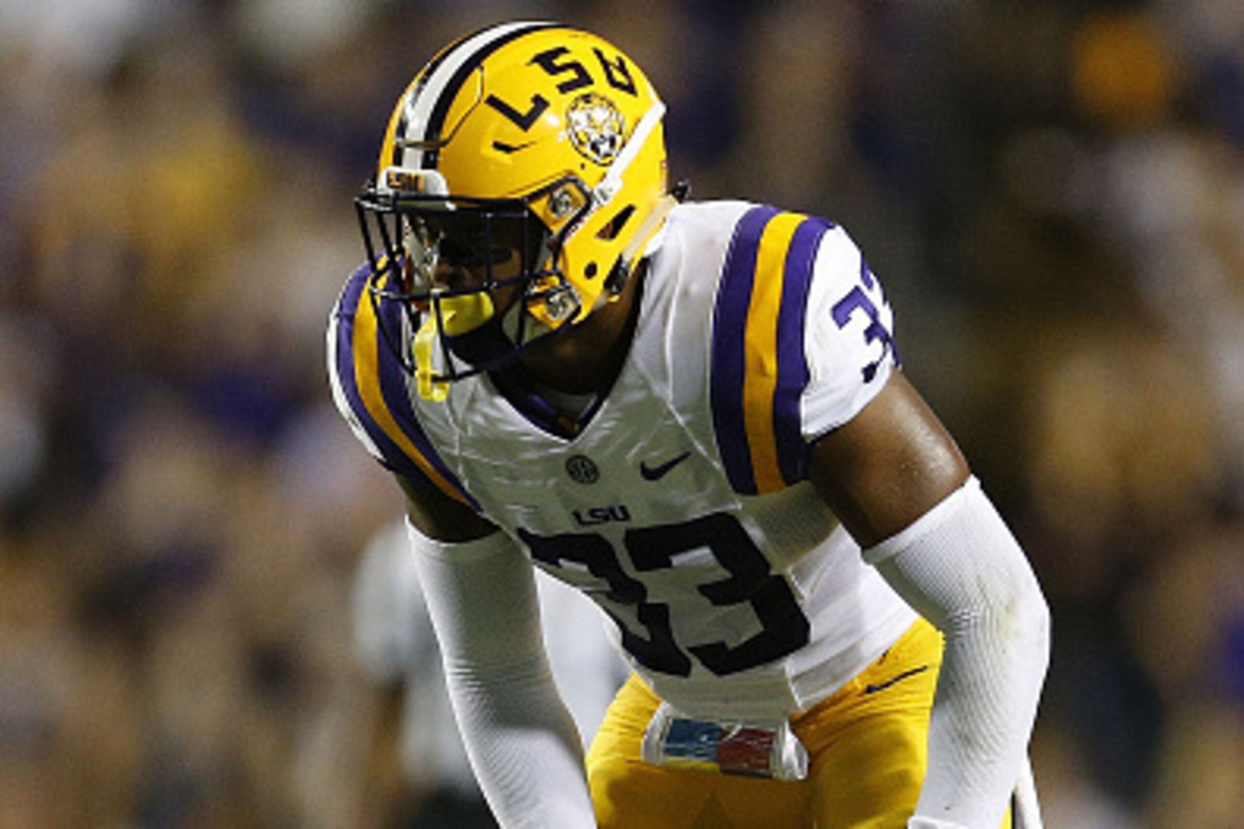 BATON ROUGE, LA - SEPTEMBER 10:  Jamal Adams #33 of the LSU Tigers defends during a game at Tiger Stadium on September 10, 2016 in Baton Rouge, Louisiana.  (Photo by Jonathan Bachman/Getty Images)