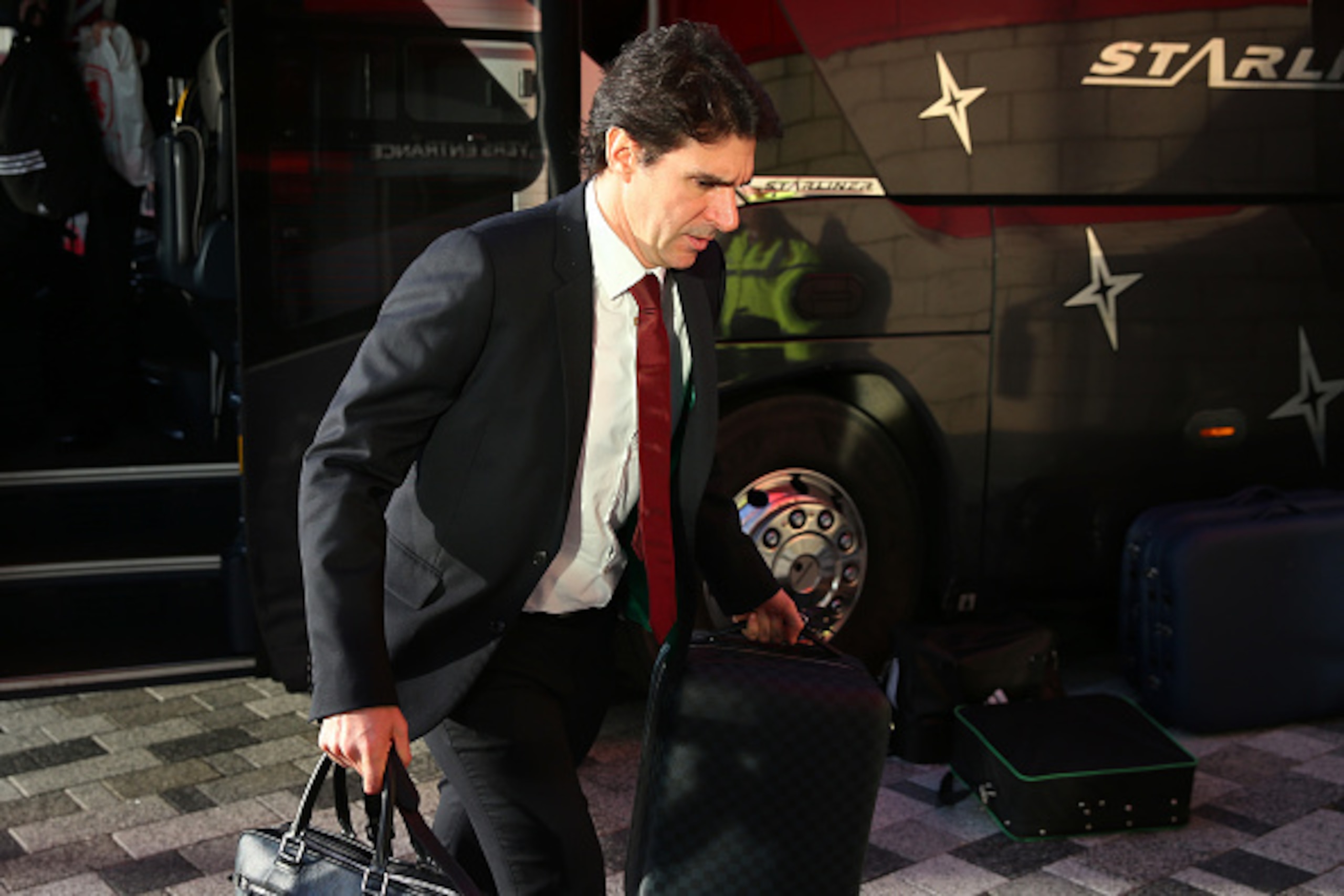 MIDDLESBROUGH, ENGLAND - DECEMBER 17:  Aitor Karanka, Manager of Middlesbrough arrives at the stadiium prior to the Premier League match between Middlesbrough and Swansea City at Riverside Stadium on December 17, 2016 in Middlesbrough, England.  (Photo by