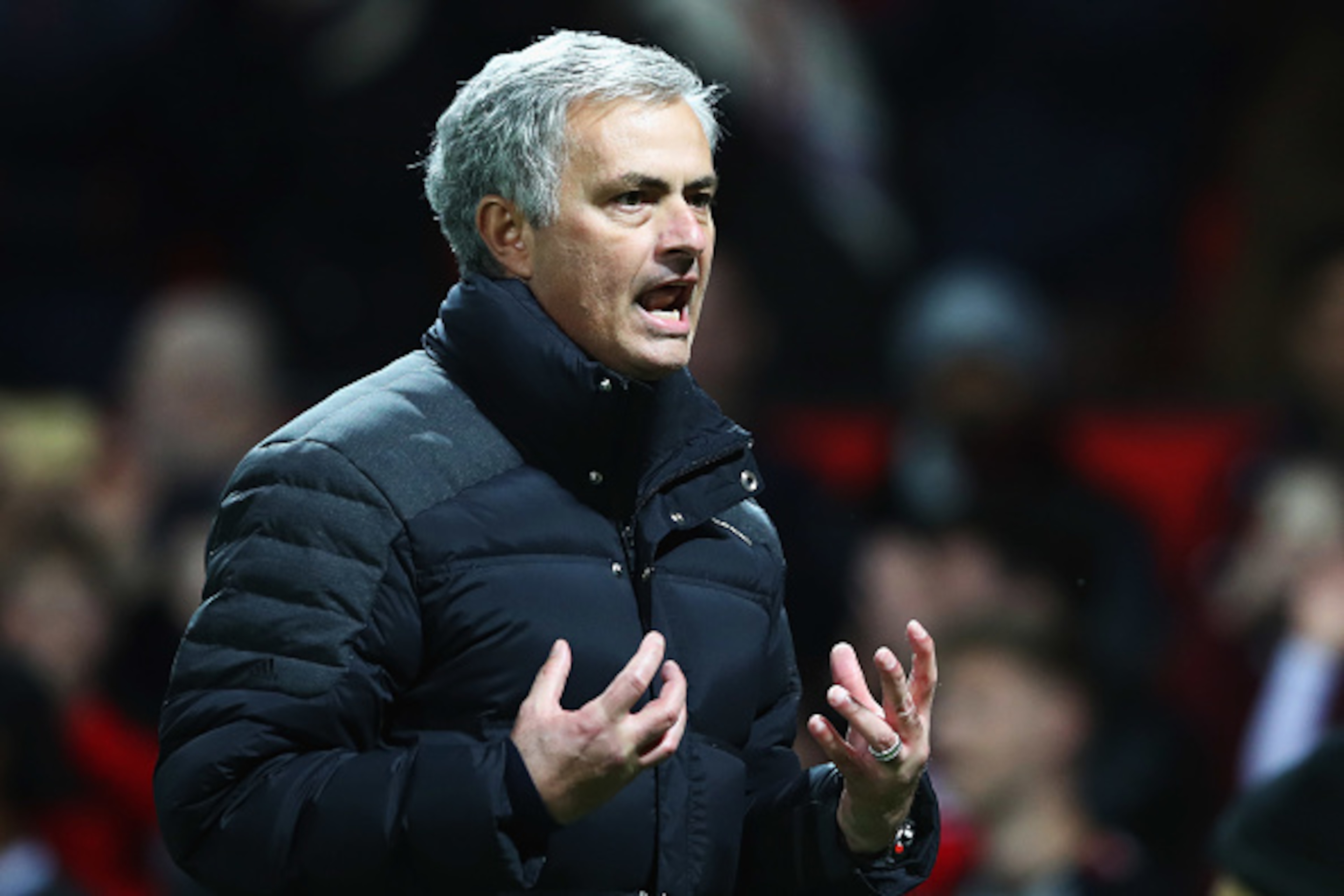 MANCHESTER, ENGLAND - DECEMBER 31: Manchester United Manager, Jose Mourinho reacts on the sidelines after the final whistle in the Premier League match between Manchester United and Middlesbrough at Old Trafford on December 31, 2016 in Manchester, Englan MANCHESTER, ENGLAND - DECEMBER 31: Manchester United Manager, Jose Mourinho reacts on the sidelines after the final whistle in the Premier League match between Manchester United and Middlesbrough at Old Trafford on December 31, 2016 in Manchester, Englan