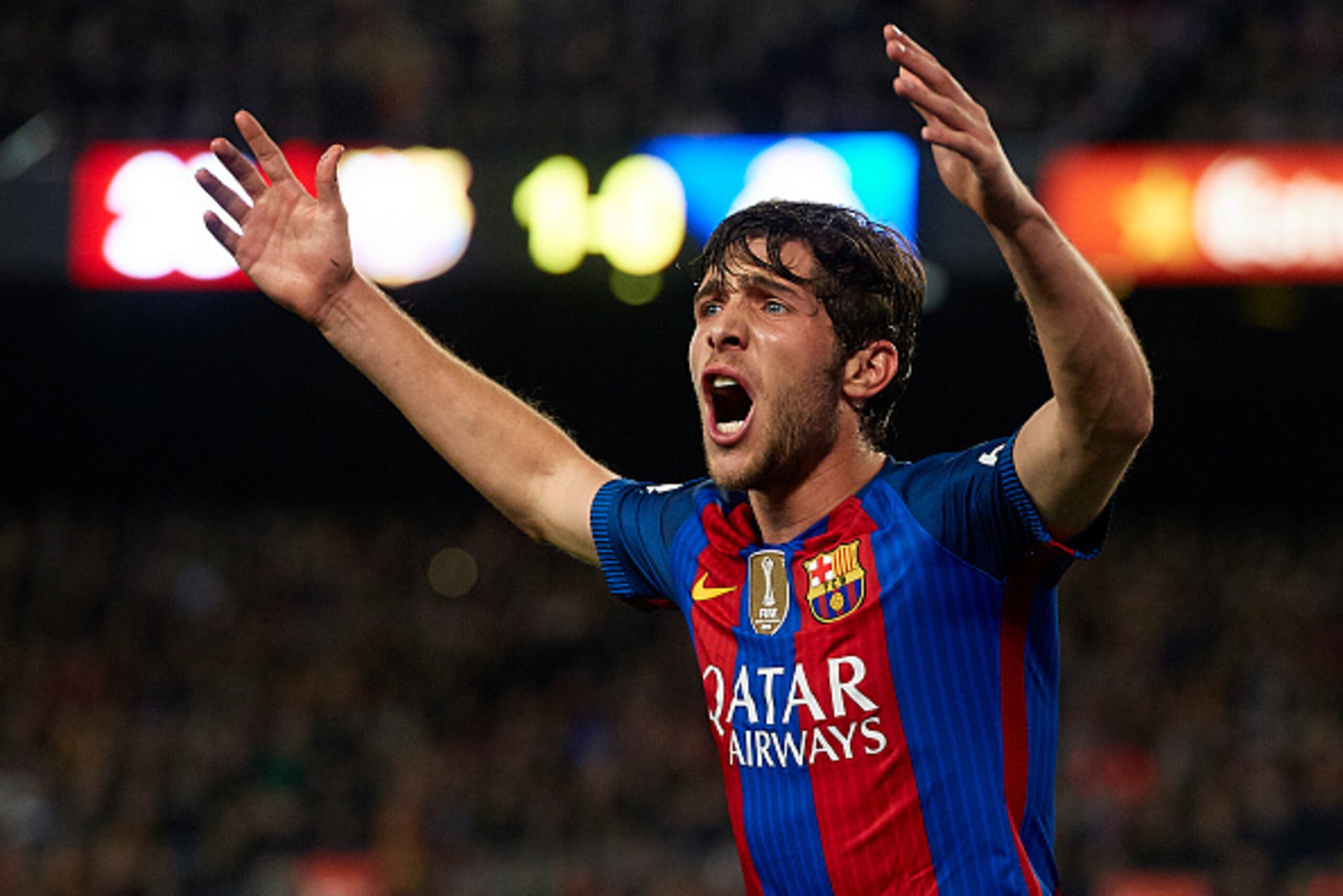 BARCELONA, SPAIN - DECEMBER 03: Sergi Roberto of FC Barcelona reacts during the La Liga match between FC Barcelona and Real Madrid CF at Camp Nou stadium on December 03, 2016 in Barcelona, Spain. (Photo by Manuel Queimadelos Alonso/Getty Images) BARCELONA, SPAIN - DECEMBER 03: Sergi Roberto of FC Barcelona reacts during the La Liga match between FC Barcelona and Real Madrid CF at Camp Nou stadium on December 03, 2016 in Barcelona, Spain. (Photo by Manuel Queimadelos Alonso/Getty Images)