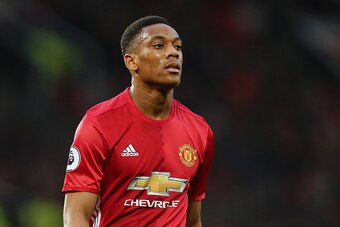 MANCHESTER, ENGLAND - DECEMBER 31: Anthony Martial of Manchester United during the Premier League match between Manchester United and Middlesbrough at Old Trafford on December 31, 2016 in Manchester, England. (Photo by James Baylis - AMA/Getty Images)