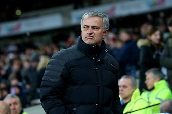 STRATFORD, ENGLAND - JANUARY 02: Jose Mourinho Manager of Manchester United during the Premier League match between West Ham United and Manchester United at London Stadium on January 2, 2017 in Stratford, England. (Photo by Catherine Ivill - AMA/Getty Ima