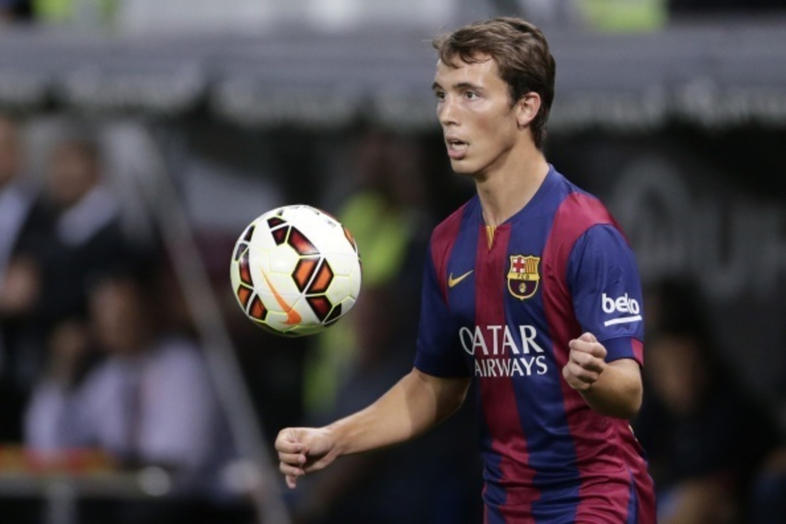 Alejandro Grimaldo of FC Barcelona during the friendly match between Napoli and FC Barcelona at Stade de Geneve on august 6, 2014 in Geneva, Switzerland(Photo by VI Images via Getty Images)