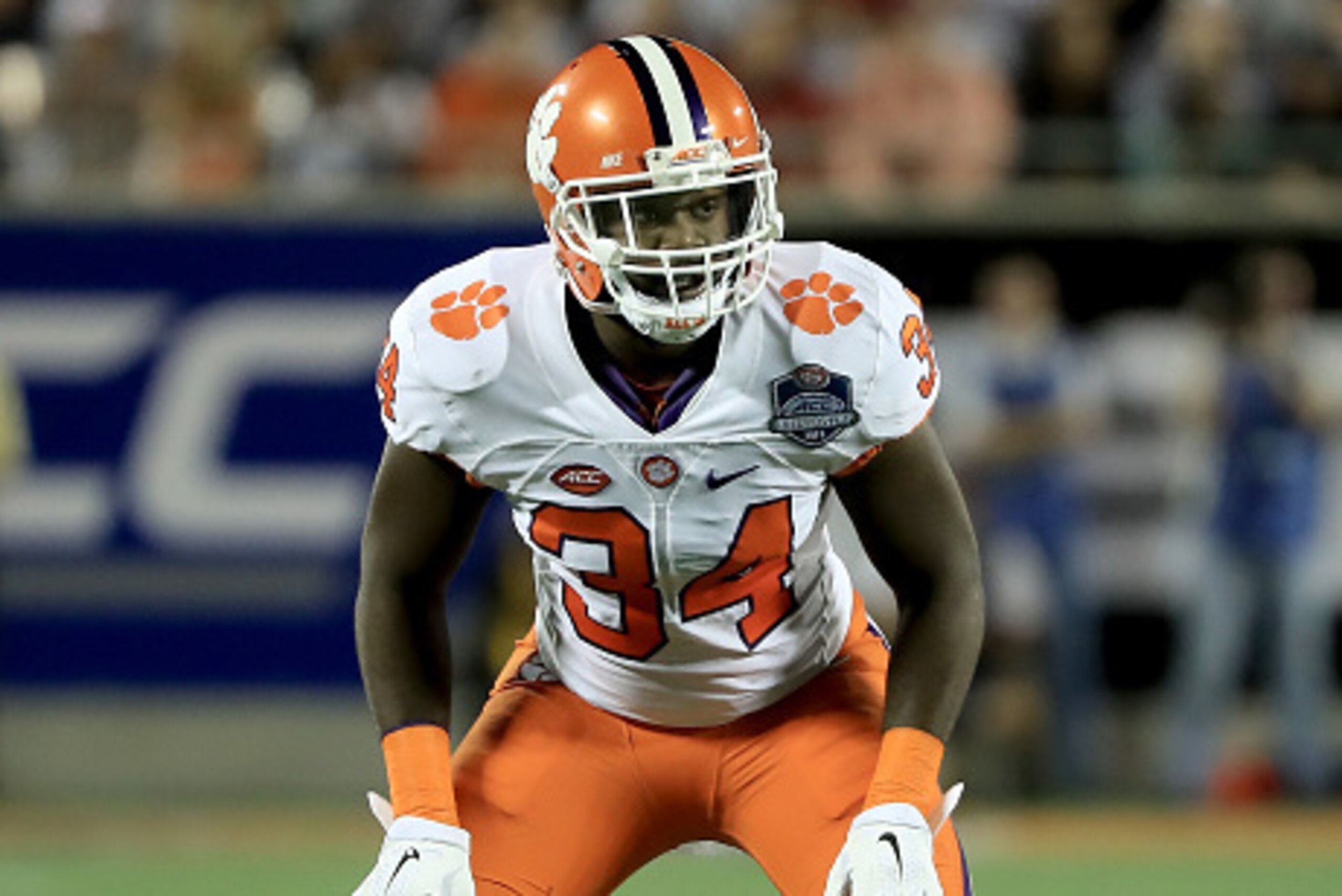ORLANDO, FL - DECEMBER 03: Kendall Joseph #34 of the Clemson Tigers  during the ACC Championship game against Virginia Tech on December 3, 2016 in Orlando, Florida.  (Photo by Sam Greenwood/Getty Images)