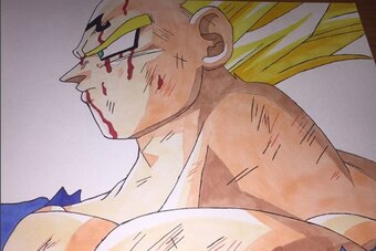 One of Tomlinson's drawings of a favorite anime character.