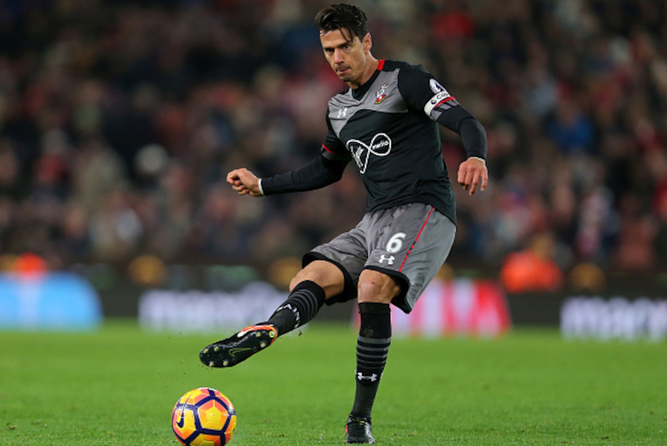 STOKE ON TRENT, ENGLAND - DECEMBER 14: Jose Fonte of Southampton during the Premier League match between Stoke City and Southampton at Bet365 Stadium on December 14, 2016 in Stoke on Trent, England. (Photo by James Baylis - AMA/Getty Images)