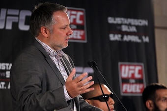 STOCKHOLM, SWEDEN - APRIL 12:  UFC Managing Director of International Development Marshall Zelaznik attends the UFC on Fuel TV pre-fight press conference at Clarion Hotel on April 12, 2012 in Stockholm, Sweden.  (Photo by Josh Hedges/Zuffa LLC/Zuffa LLC)