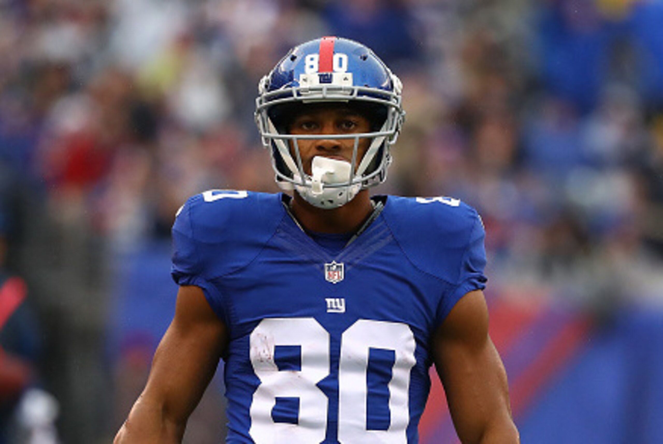 EAST RUTHERFORD, NJ - DECEMBER 18: Victor Cruz #80 of the New York Giants celebrates a catch against the Detroit Lions during their game at MetLife Stadium on December 18, 2016 in East Rutherford, New Jersey. (Photo by Al Bello/Getty Images) EAST RUTHERFORD, NJ - DECEMBER 18: Victor Cruz #80 of the New York Giants celebrates a catch against the Detroit Lions during their game at MetLife Stadium on December 18, 2016 in East Rutherford, New Jersey. (Photo by Al Bello/Getty Images)
