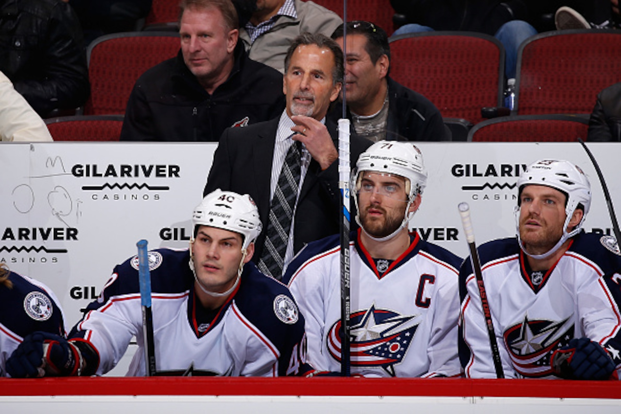 GLENDALE, AZ - DECEMBER 17: Head coach John Tortorella of the Columbus Blue Jackets reacts on the bench during the second period of the NHL game against the Arizona Coyotes at Gila River Arena on December 17, 2015 in Glendale, Arizona. (Photo by Christi GLENDALE, AZ - DECEMBER 17: Head coach John Tortorella of the Columbus Blue Jackets reacts on the bench during the second period of the NHL game against the Arizona Coyotes at Gila River Arena on December 17, 2015 in Glendale, Arizona. (Photo by Christi