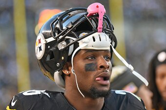 PITTSBURGH, PA - NOVEMBER 13: Running back Le'Veon Bell #26 of the Pittsburgh Steelers looks on from the sideline during a game against the Dallas Cowboys at Heinz Field on November 13, 2016 in Pittsburgh, Pennsylvania. The Cowboys defeated the Steelers 3