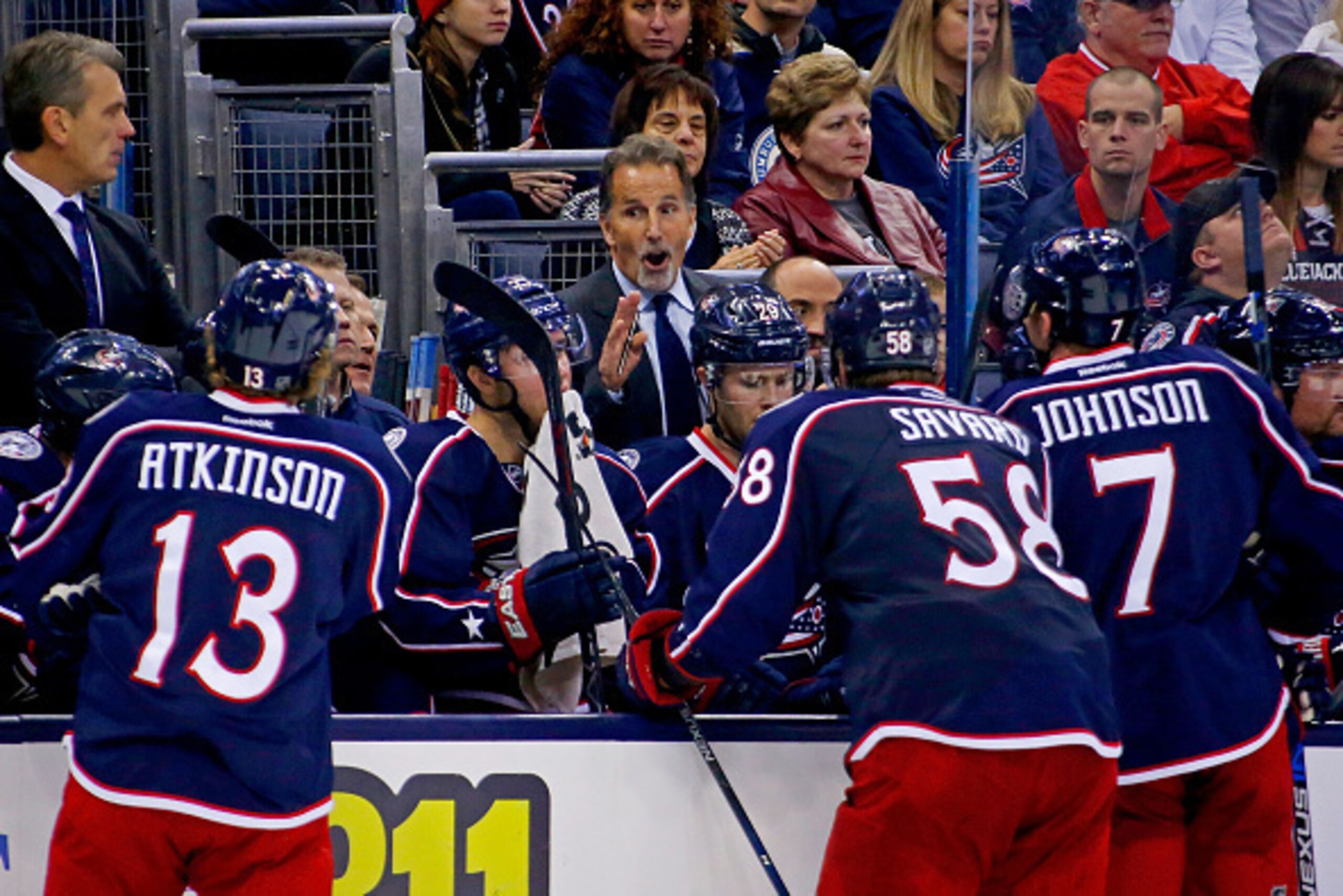 COLUMBUS, OH - NOVEMBER 14: Head Coach Todd John Tortorella of the Columbus Blue Jackets talks to his players during a timeout in the game against the Arizona Coyotes on November 14, 2015 at Nationwide Arena in Columbus, Ohio. Columbus defeated Arizona 5- COLUMBUS, OH - NOVEMBER 14: Head Coach Todd John Tortorella of the Columbus Blue Jackets talks to his players during a timeout in the game against the Arizona Coyotes on November 14, 2015 at Nationwide Arena in Columbus, Ohio. Columbus defeated Arizona 5-