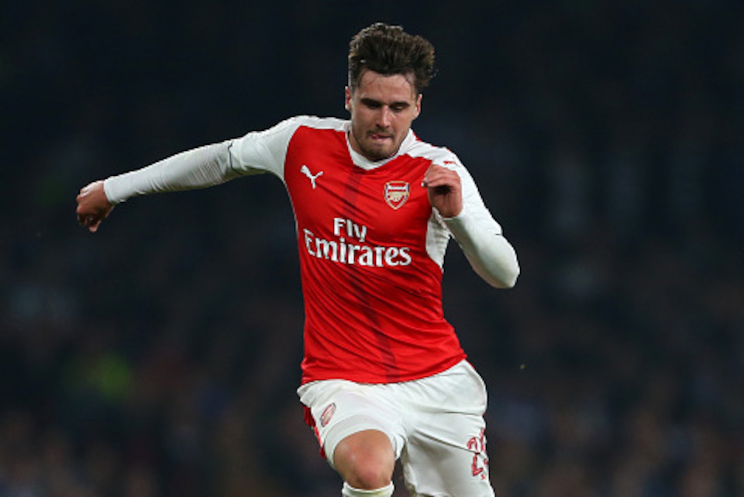 LONDON, ENGLAND - OCTOBER 25: Carl Jenkinson of Arsenal during the EFL Cup fourth round match between Arsenal and Reading at Emirates Stadium on October 25, 2016 in London, England. (Photo by Catherine Ivill - AMA/Getty Images)