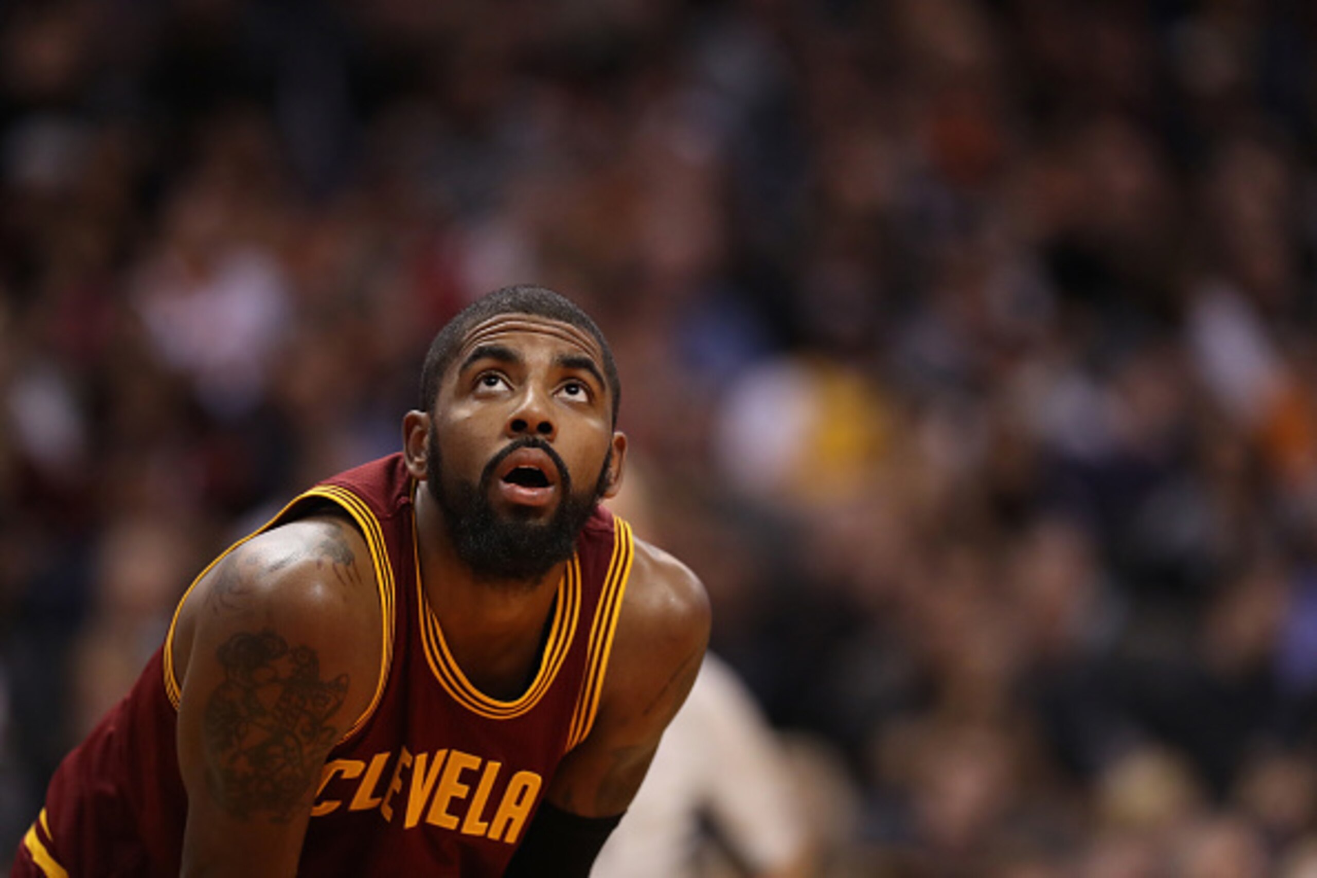 PHOENIX, AZ - JANUARY 08:  Kyrie Irving #2 of the Cleveland Cavaliers during the NBA game against the Phoenix Suns at Talking Stick Resort Arena on January 8, 2017 in Phoenix, Arizona. The Cavaliers defeated the Suns 120-116. NOTE TO USER: User expressly 