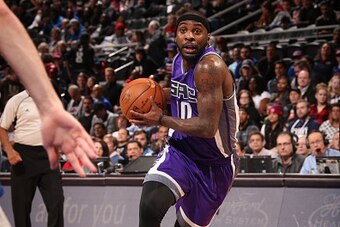 AUBURN HILLS, MI - JANUARY 23: Ty Lawson #10 of the Sacramento Kings drives to the basket against the Detroit Pistons on January 23, 2017 at The Palace of Auburn Hills in Auburn Hills, Michigan. NOTE TO USER: User expressly acknowledges and agrees that, b