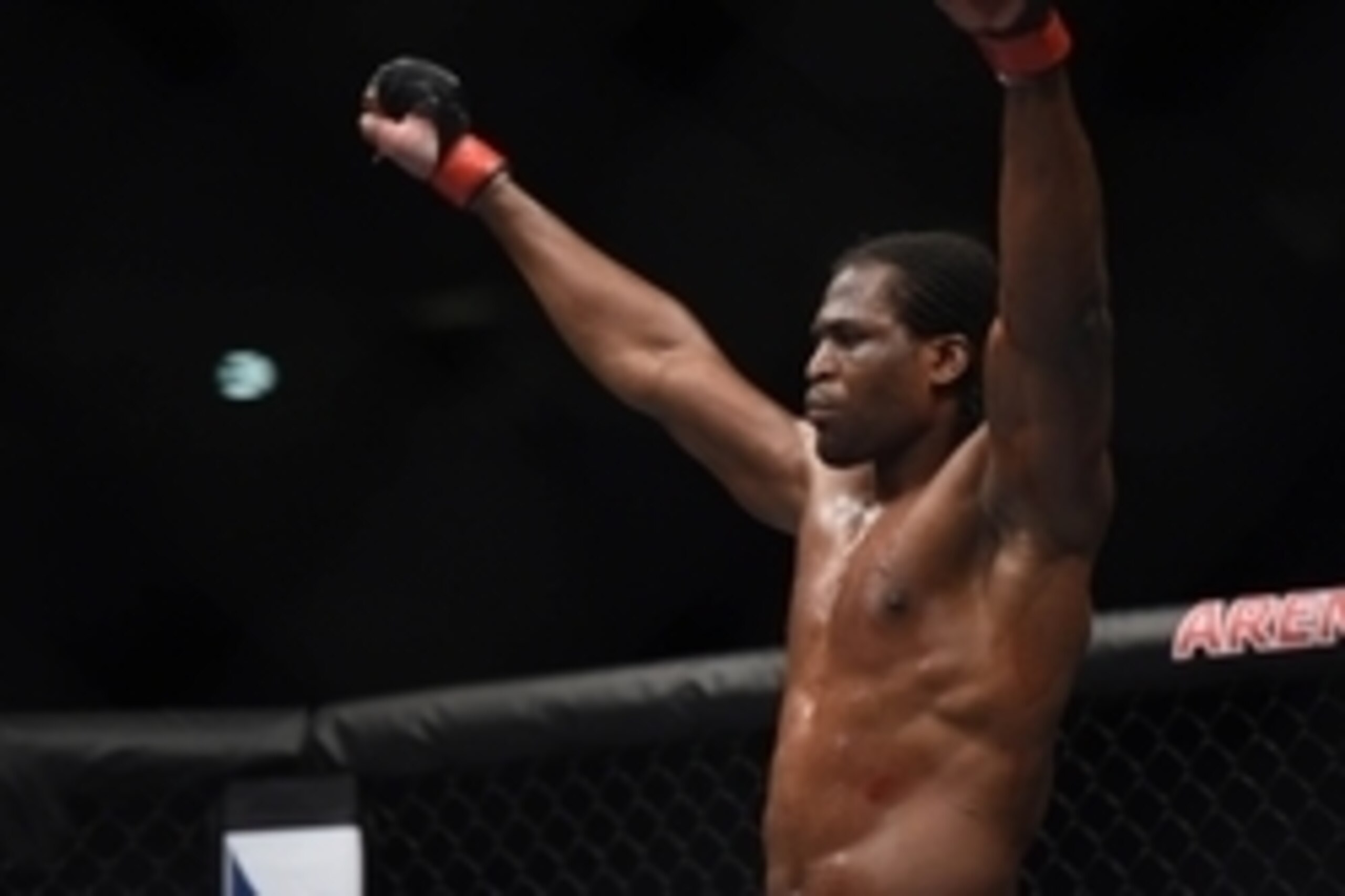 April 10, 2016; Zagreb, Croatia; Francis Ngannou reacts after he wins by TKO against Curtis Blaydes during UFC Fight Night at Zagreb Arena. Mandatory Credit: Per Haljestam-USA TODAY Sports April 10, 2016; Zagreb, Croatia; Francis Ngannou reacts after he wins by TKO against Curtis Blaydes during UFC Fight Night at Zagreb Arena. Mandatory Credit: Per Haljestam-USA TODAY Sports