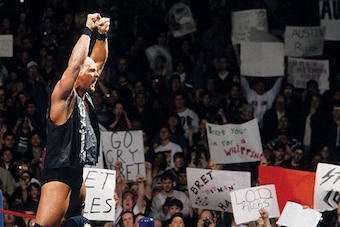 Steve Austin before his WrestleMania 13 match.