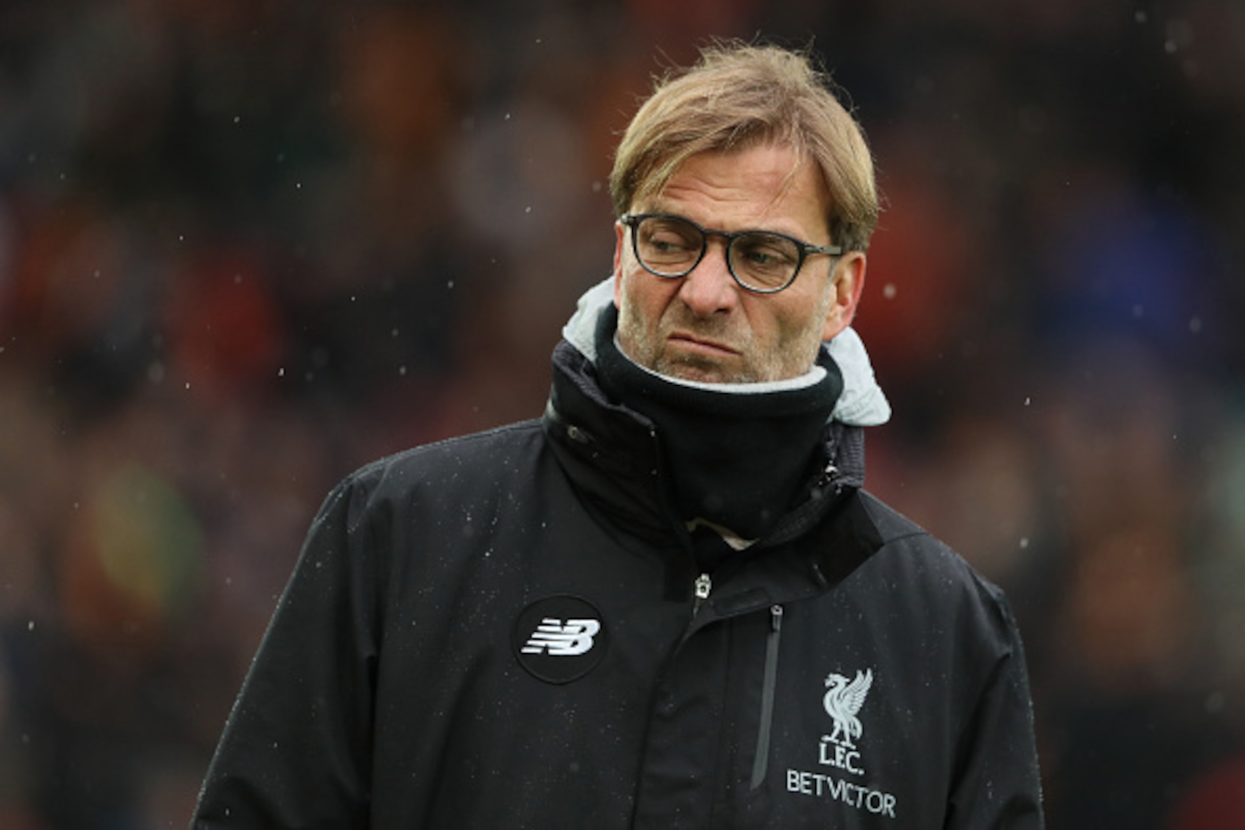 LIVERPOOL, ENGLAND - JANUARY 28: Jurgen Klopp the head coach / manager of Liverpool during The Emirates FA Cup Fourth Round between Liverpool and Wolverhampton Wanderers at Anfield on January 28, 2017 in Liverpool, England. (Photo by Matthew Ashton - AMA/