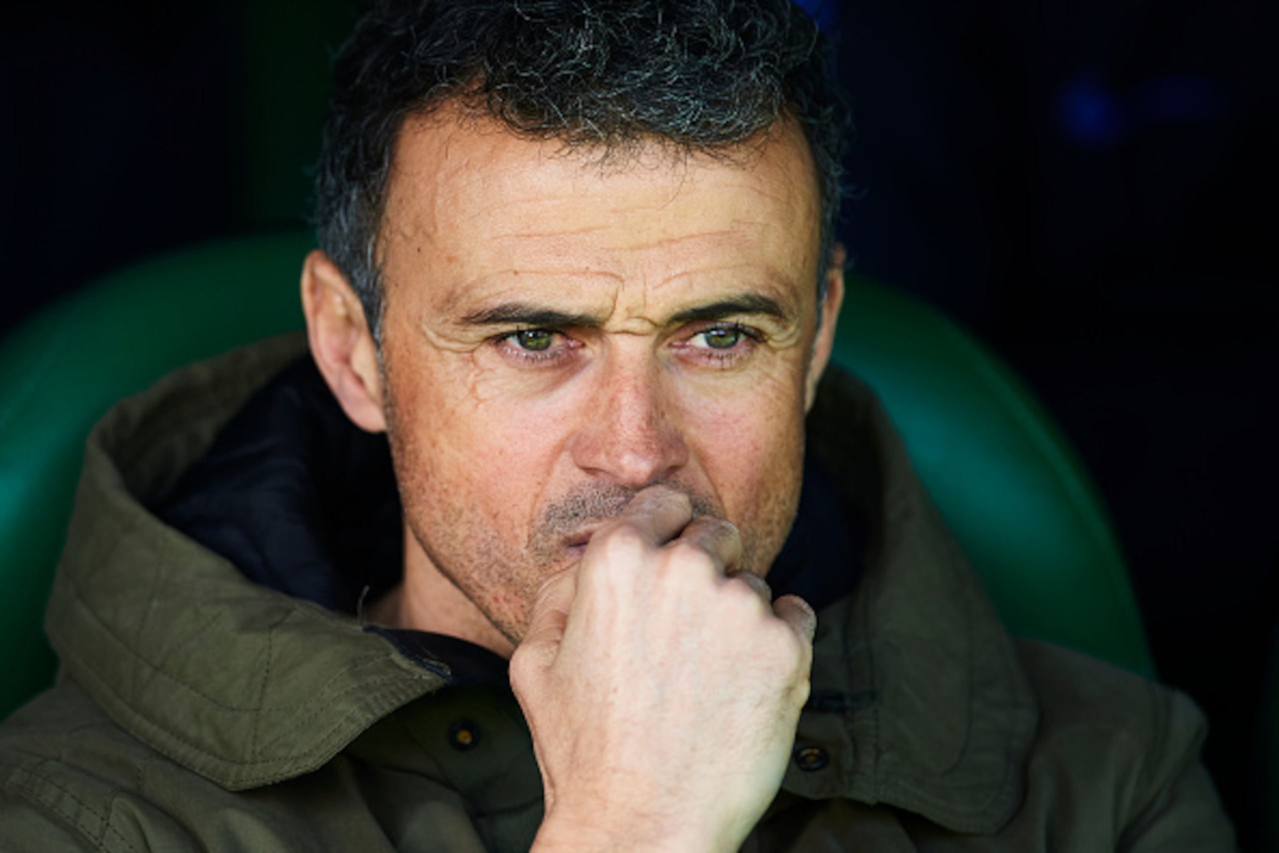 SEVILLE, SPAIN - JANUARY 29: Head Coach of FC Barcelona Luis Enrique looks on prior to La Liga match between Real Betis Balompie and FC Barcelona at Benito Villamarin Stadium on January 29, 2017 in Seville, Spain. (Photo by Aitor Alcalde/Getty Images) SEVILLE, SPAIN - JANUARY 29: Head Coach of FC Barcelona Luis Enrique looks on prior to La Liga match between Real Betis Balompie and FC Barcelona at Benito Villamarin Stadium on January 29, 2017 in Seville, Spain. (Photo by Aitor Alcalde/Getty Images)