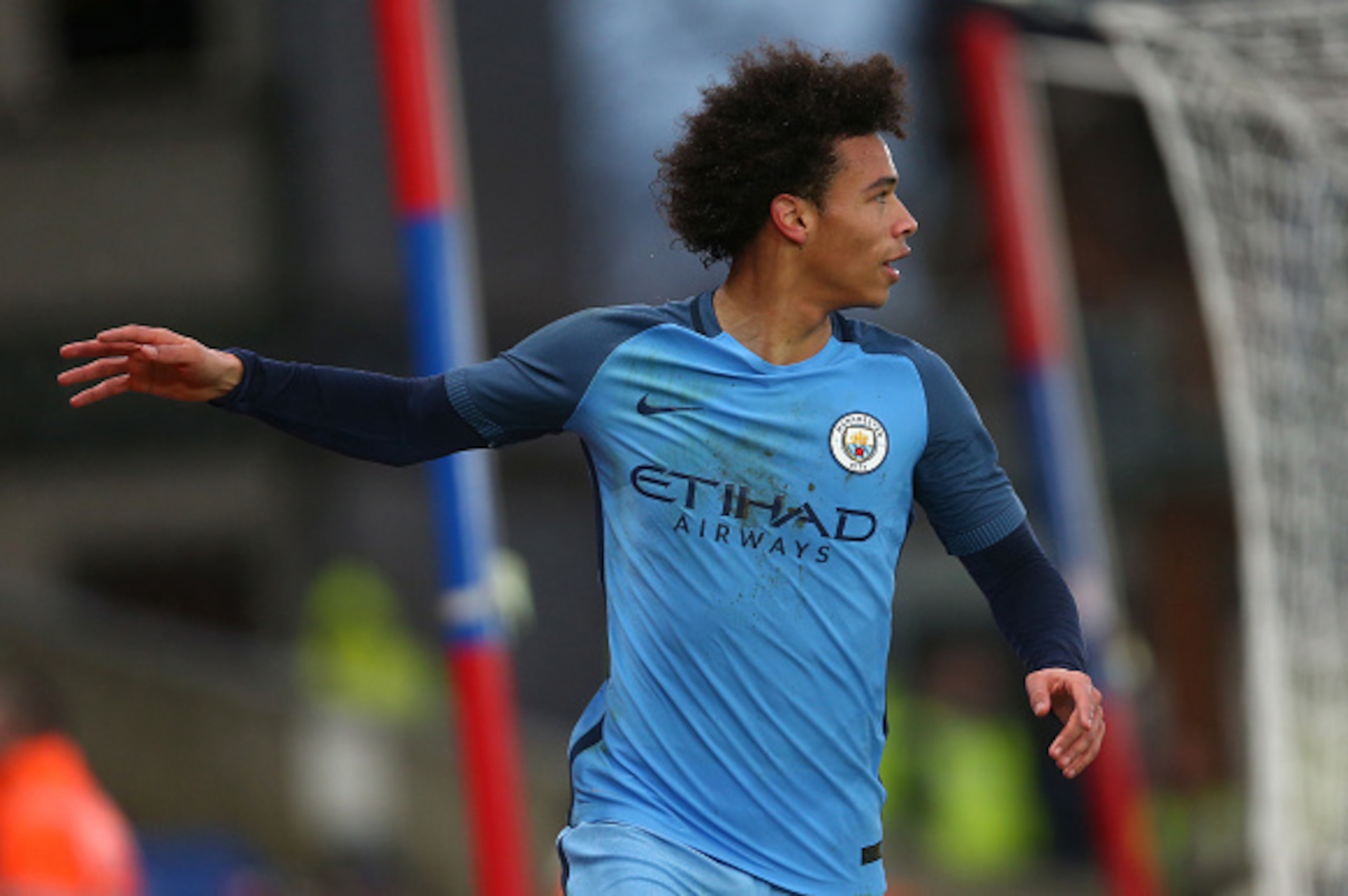 LONDON, ENGLAND - JANUARY 28:  Leroy Sane of Manchester City reacts during the Emirates FA Cup Fourth Round match between Crystal Palace and Manchester City at Selhurst Park on January 28, 2017 in London, England.  (Photo by Steve Bardens/Getty Images)