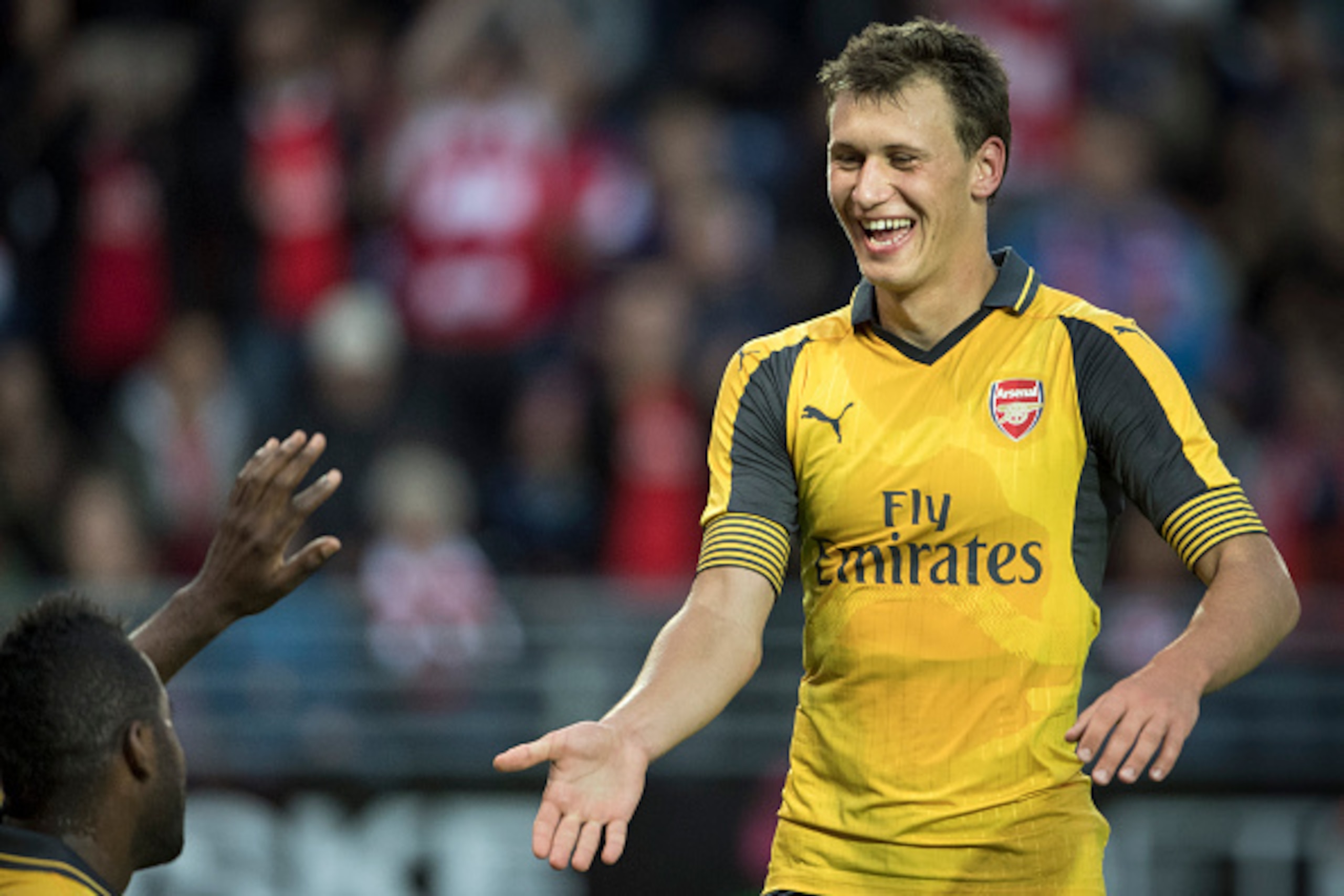 STAVANGER, NORWAY - AUGUST 05: Krystian Bielik of Arsenal during the match between Viking FK and Arsenal at Viking Stadion on August 5, 2016 in Stavanger, Norway. (Photo by Trond Tandberg/Getty Images)