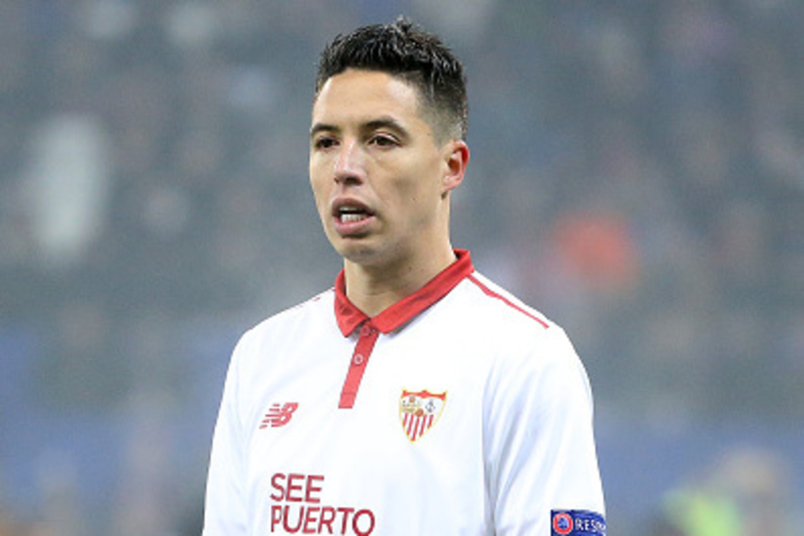 LYON, FRANCE - DECEMBER 7: Samir Nasri of Sevilla FC looks on during the UEFA Champions League match between Olympique Lyonnais (OL) and Sevilla FC at Parc OL on December 7, 2016 in Lyon, France. (Photo by Jean Catuffe/Getty Images)