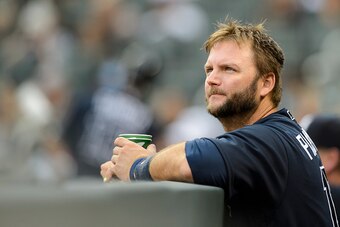MINNEAPOLIS, MN - JULY 27: A.J. Pierzynski #15 of the Atlanta Braves looks on during the game against the Minnesota Twins on July 27, 2016 at Target Field in Minneapolis, Minnesota. The Braves defeated the Twins 9-7. (Photo by Hannah Foslien/Getty Images)