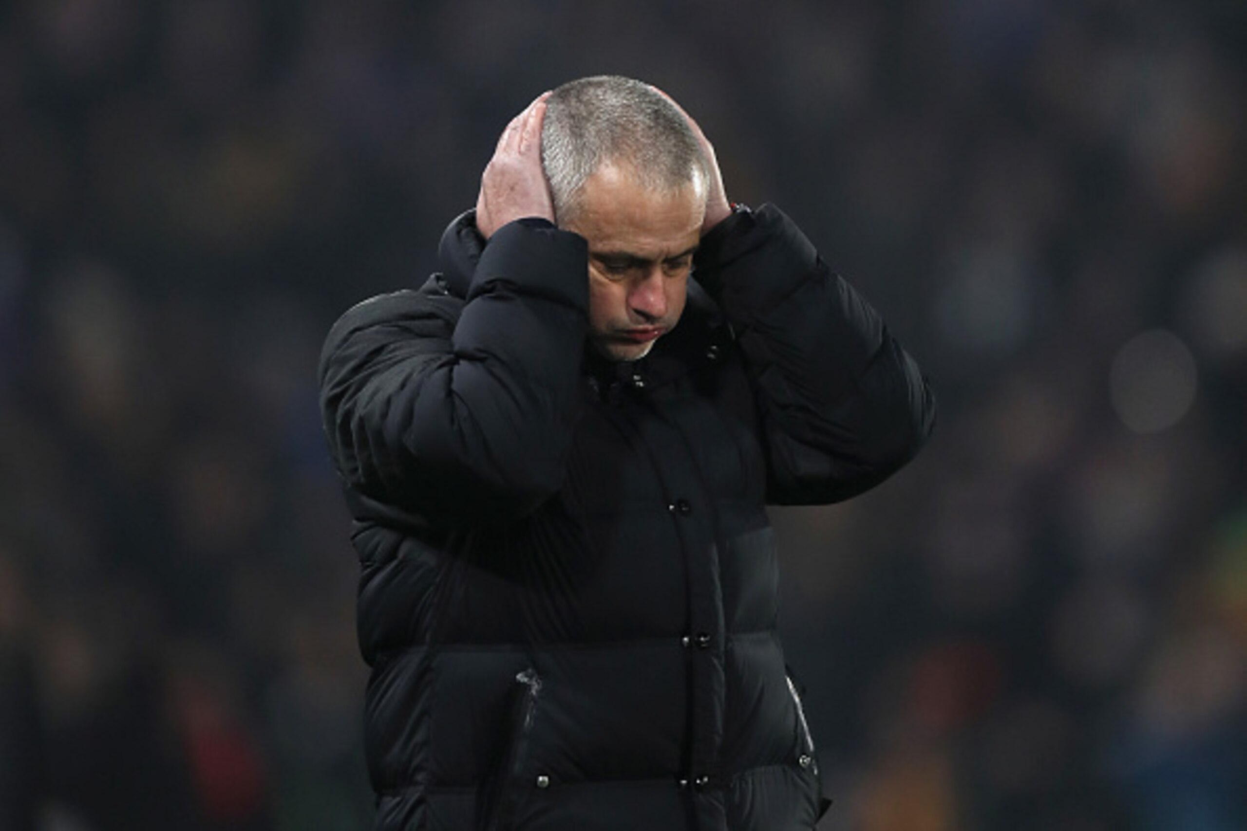 HULL, ENGLAND - JANUARY 26: Manchester United Manager / Head Coach Jose Mourinho reacts during the EFL Cup Semi-Final second leg match between Hull City and Manchester United at KCOM Stadium on January 26, 2017 in Hull, England. (Photo by Matthew Ashton HULL, ENGLAND - JANUARY 26: Manchester United Manager / Head Coach Jose Mourinho reacts during the EFL Cup Semi-Final second leg match between Hull City and Manchester United at KCOM Stadium on January 26, 2017 in Hull, England. (Photo by Matthew Ashton