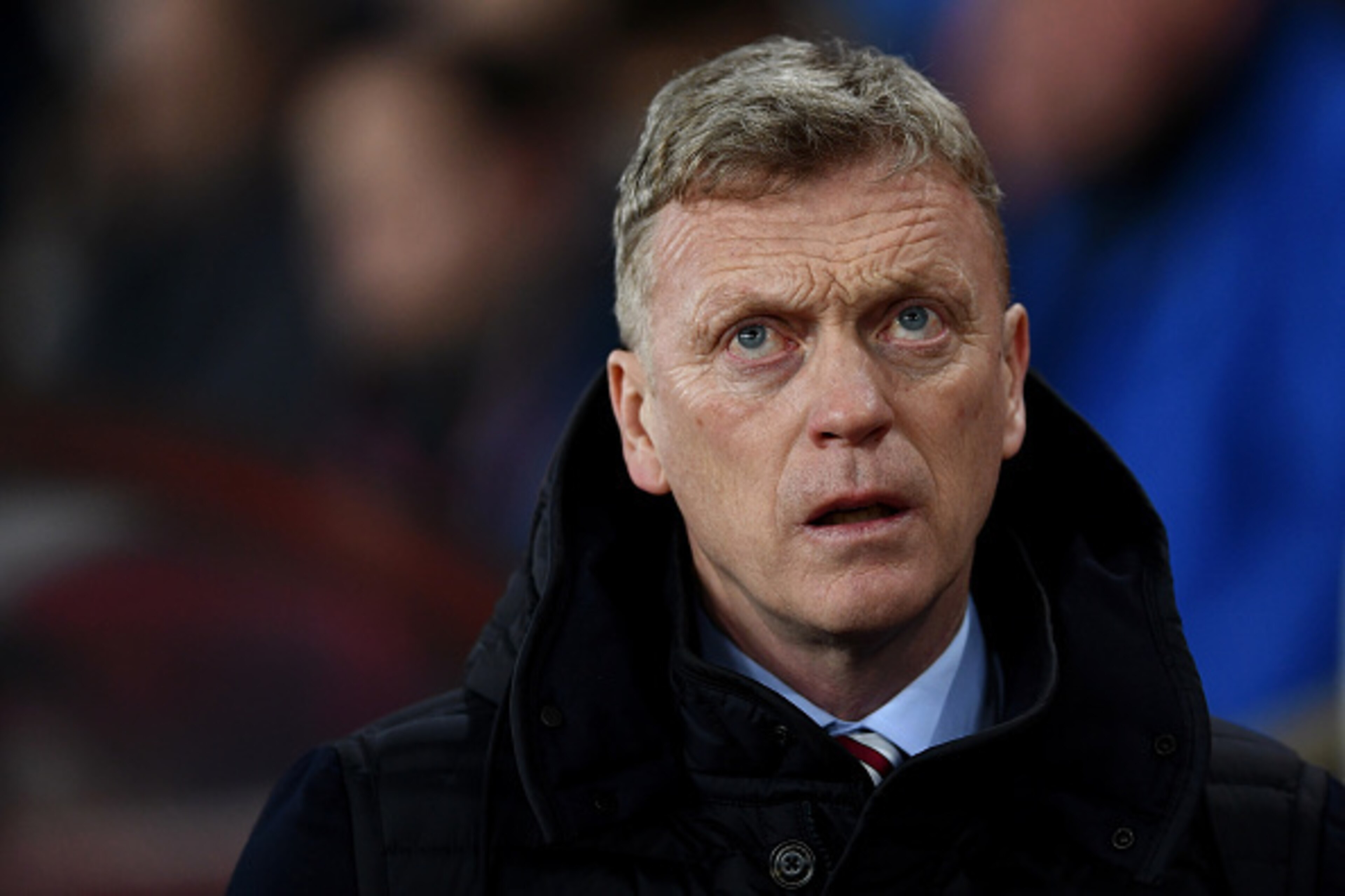 SUNDERLAND, ENGLAND - JANUARY 31: David Moyes, Manager of Sunderland looks on during the Premier League match between Sunderland and Tottenham Hotspur at Stadium of Light on January 31, 2017 in Sunderland, England.  (Photo by Laurence Griffiths/Getty Imag