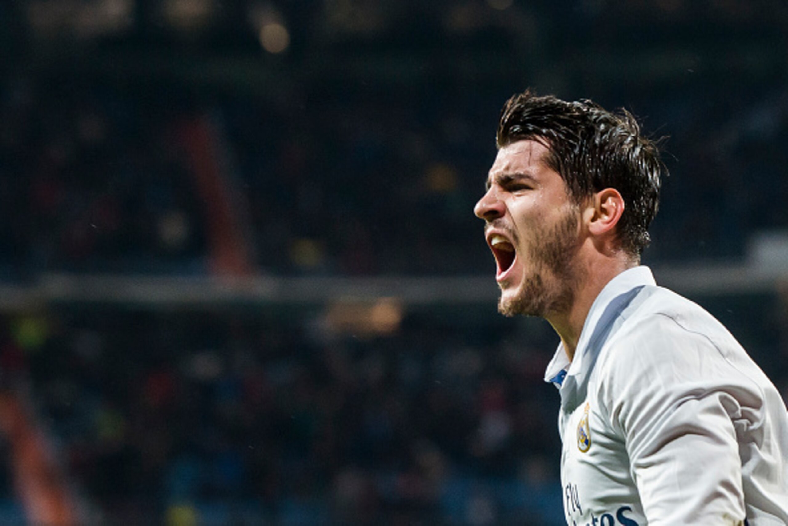 MADRID, SPAIN - JANUARY 29: Alvaro Morata of Real Madrid celebrates during their La Liga match between Real Madrid and Real Sociedad at the Santiago Bernabeu Stadium on 29 January 2017 in Madrid, Spain. (Photo by Power Sport Images/Getty Images) MADRID, SPAIN - JANUARY 29: Alvaro Morata of Real Madrid celebrates during their La Liga match between Real Madrid and Real Sociedad at the Santiago Bernabeu Stadium on 29 January 2017 in Madrid, Spain. (Photo by Power Sport Images/Getty Images)