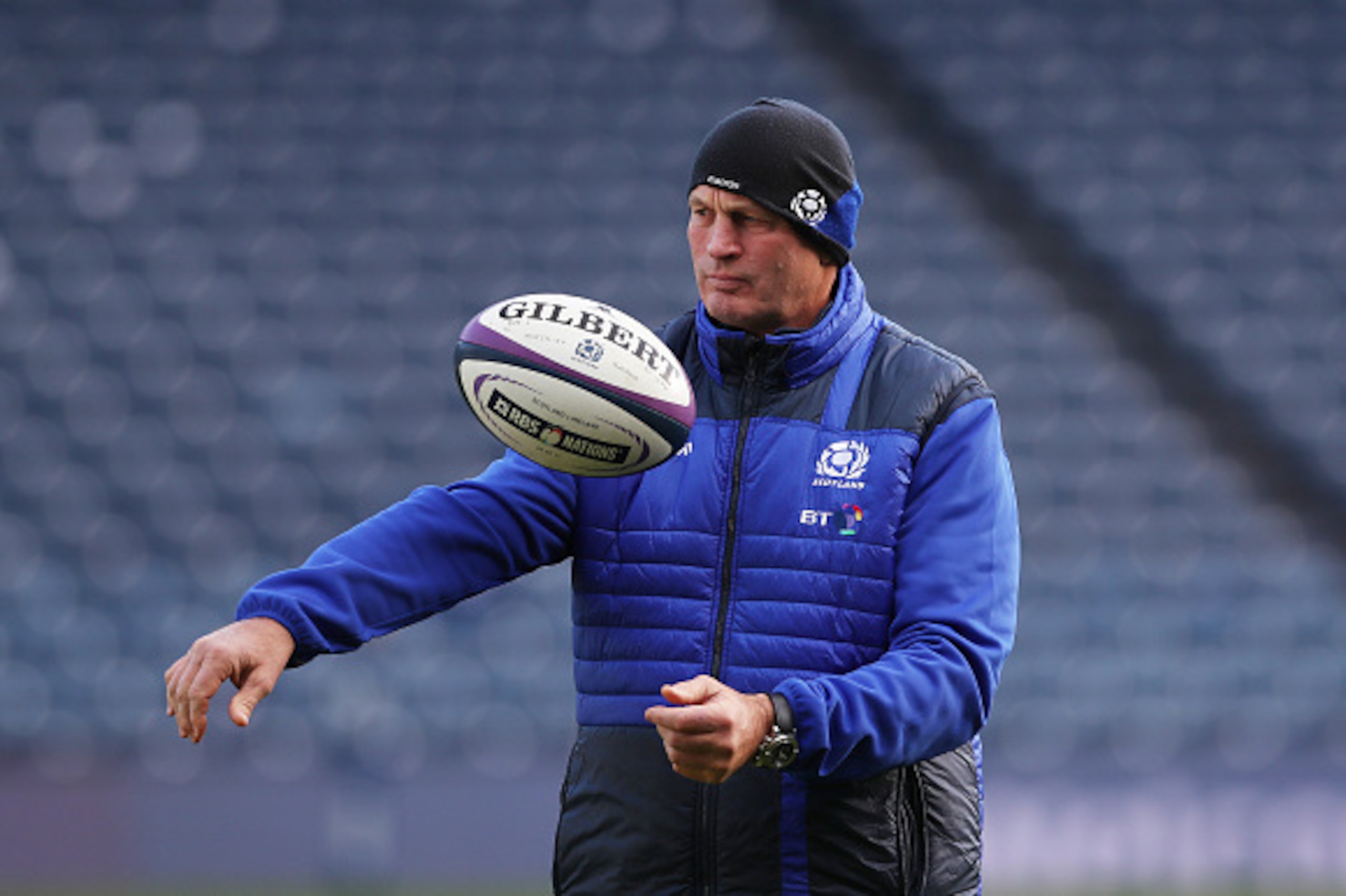 EDINBURGH, SCOTLAND - FEBRUARY 03:  Vern Cotter looks on during the captain's run prior to tomorrow's 6 Nations match between Scotland and Ireland at Murrayfield on February 3, 2017 in Edinburgh, Scotland. (Photo by Ian MacNicol/Getty Images)