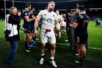 LONDON, ENGLAND - FEBRUARY 04:  James Haskell of England leaves the pitch after the RBS Six Nations match between England and France at Twickenham Stadium on February 4, 2017 in London, England.  (Photo by Dan Mullan/Getty Images)