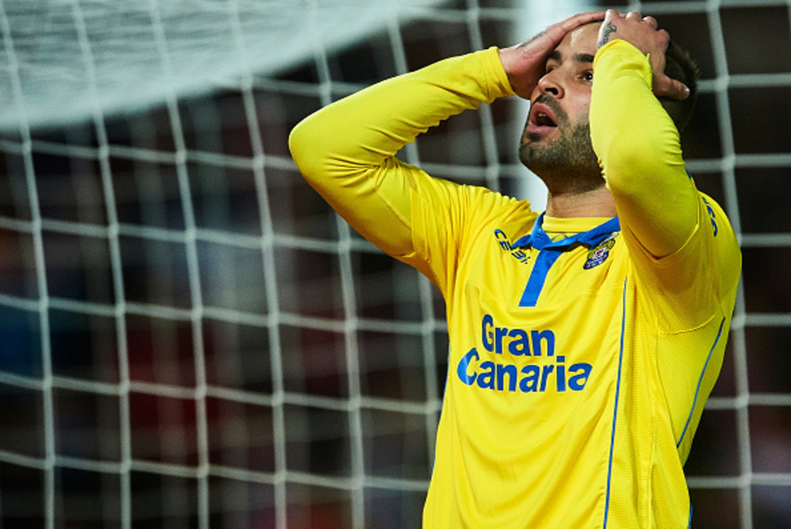 GRANADA, SPAIN - FEBRUARY 06:  Jese Rodriguez of Union Deportiva Las Palmas reacts during the La Liga match between Granada CF vs UD Las Palmas at Estadio Nuevo Los Carmenes on February 06, 2017 in Granada, Spain.  (Photo by Aitor Alcalde Colomer/Getty Im