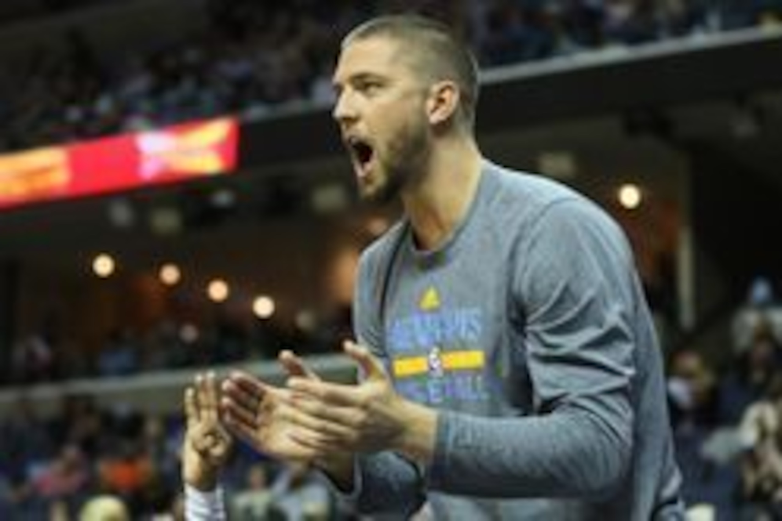 Jan 20, 2017; Memphis, TN, USA; Memphis Grizzlies forward Chandler Parsons reacts to a play during the second half against the Sacramento Kings at FedExForum. Memphis defeated Sacramento 107-91. Mandatory Credit: Nelson Chenault-USA TODAY Sports