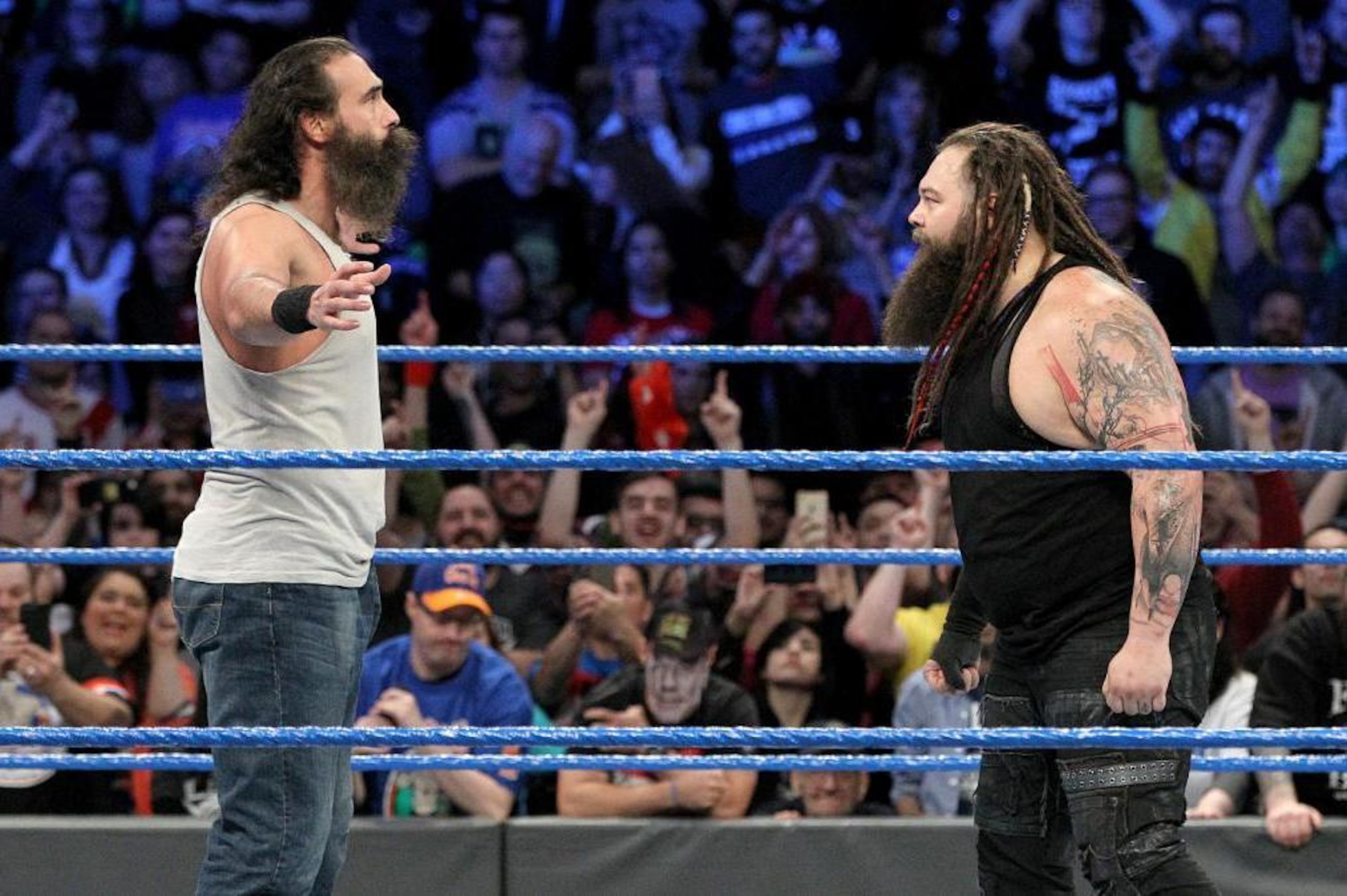 Luke Harper confronts Bray Wyatt on SmackDown. Luke Harper confronts Bray Wyatt on SmackDown.