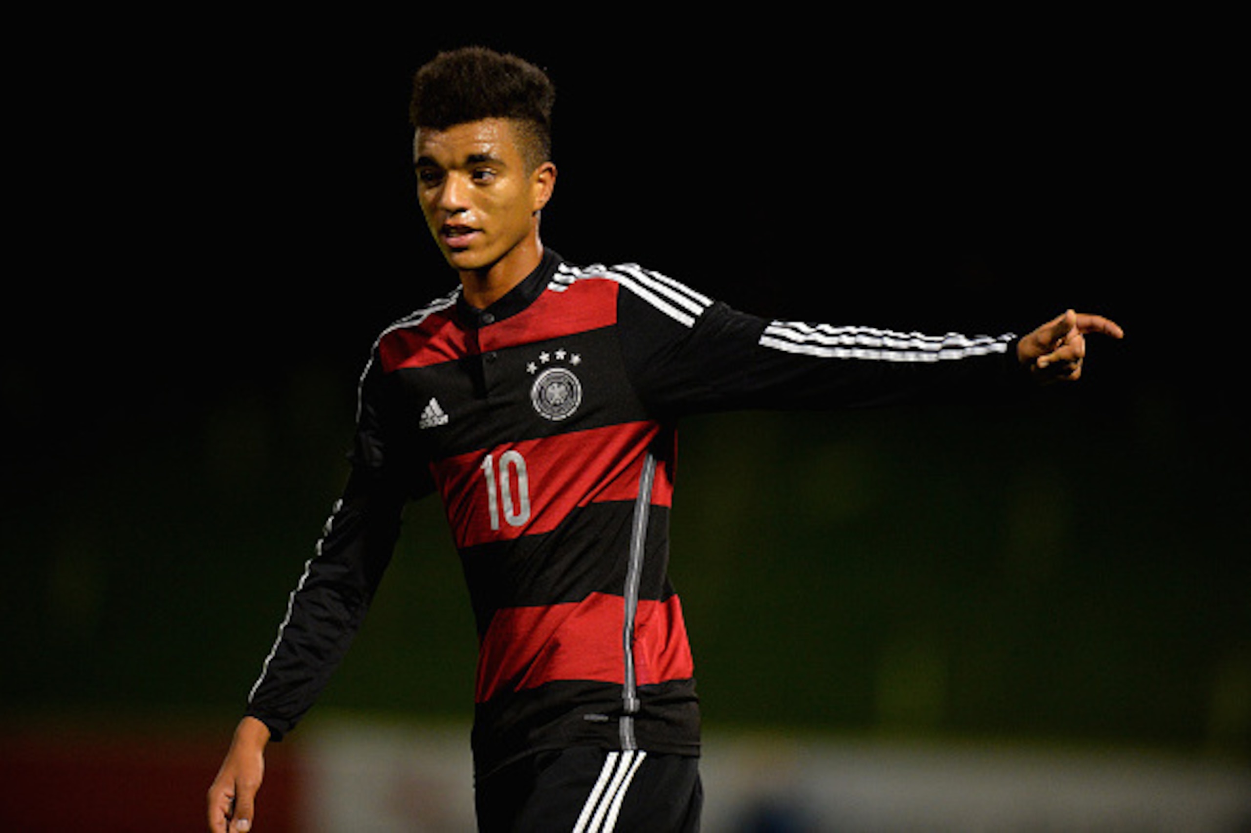 BURTON-UPON-TRENT, ENGLAND - NOVEMBER 18:  Timothy Tillman of Germany during the U17s International Friendly match between England U17 and Germany U17 at St Georges Park on November 18, 2015 in Burton-upon-Trent, England. (Photo by Tony Marshall/Getty Ima