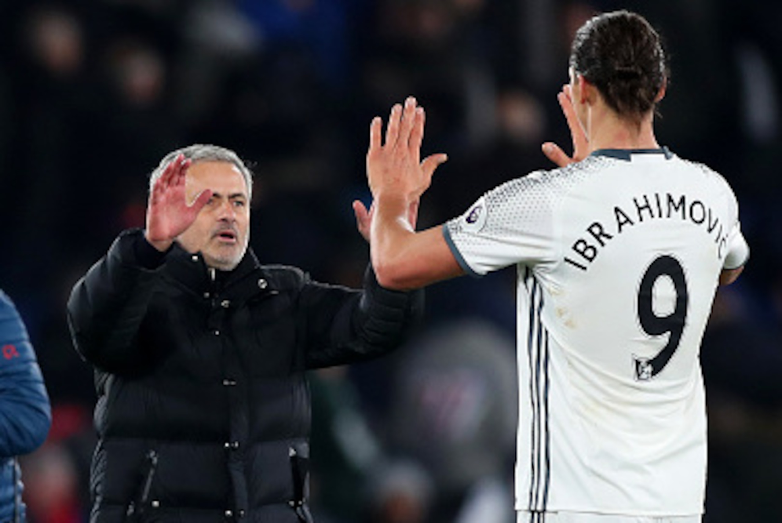 LONDON, ENGLAND - DECEMBER 14:  Jose Mourinho, Manager of Manchester United congratulates Zlatan Ibrahimovic after the Premier League match between Crystal Palace and Manchester United at Selhurst Park on December 14, 2016 in London, England.  (Photo by C
