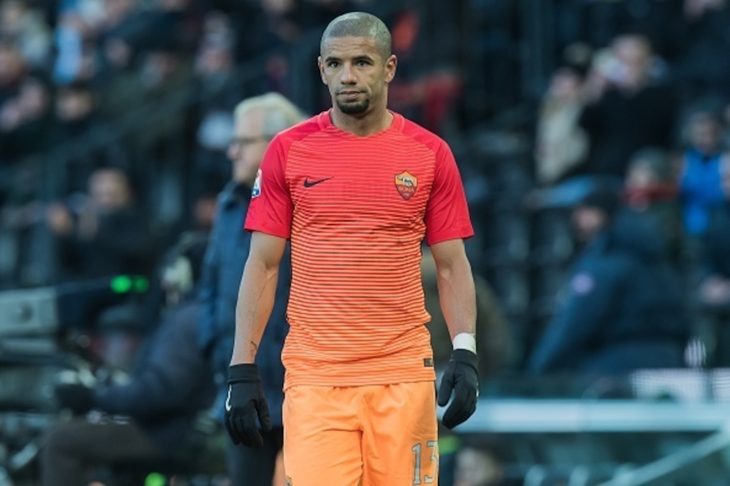 Bruno Peres of AS Romaduring the Italian Serie A match between Udinese and AS Roma at Dacia Arena on January 15, 2017 in Udine, Italy(Photo by VI Images via Getty Images)