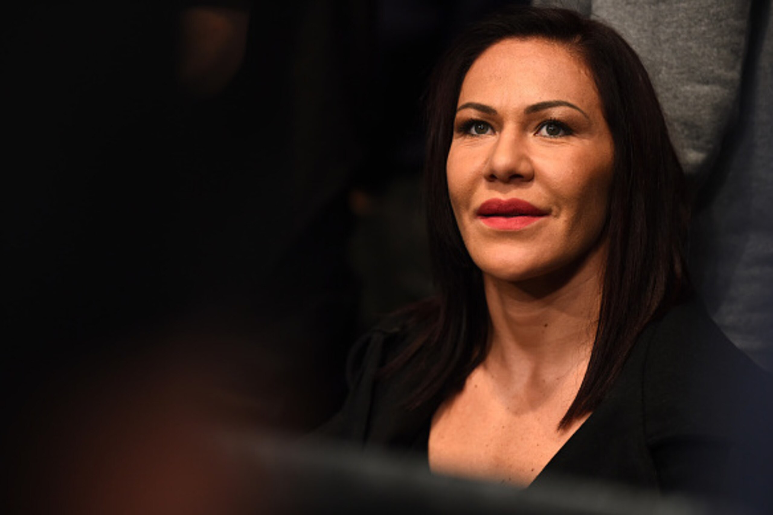 BROOKLYN, NEW YORK - FEBRUARY 11:  Cris Cyborg of Brazil watches the fights during the UFC 208 event inside Barclays Center on February 11, 2017 in Brooklyn, New York. (Photo by Jeff Bottari/Zuffa LLC/Zuffa LLC via Getty Images)