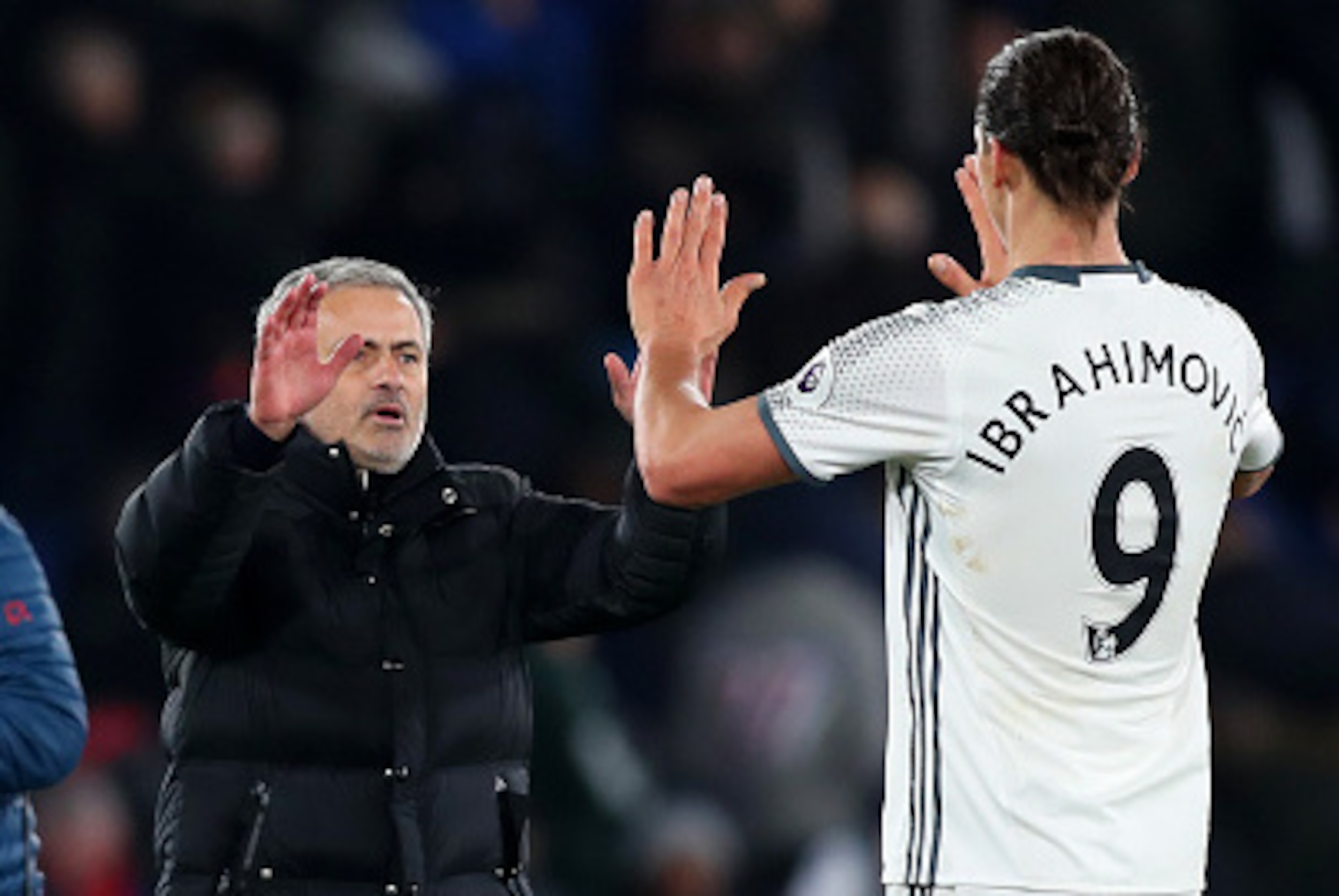 LONDON, ENGLAND - DECEMBER 14:  Jose Mourinho, Manager of Manchester United congratulates Zlatan Ibrahimovic after the Premier League match between Crystal Palace and Manchester United at Selhurst Park on December 14, 2016 in London, England.  (Photo by C