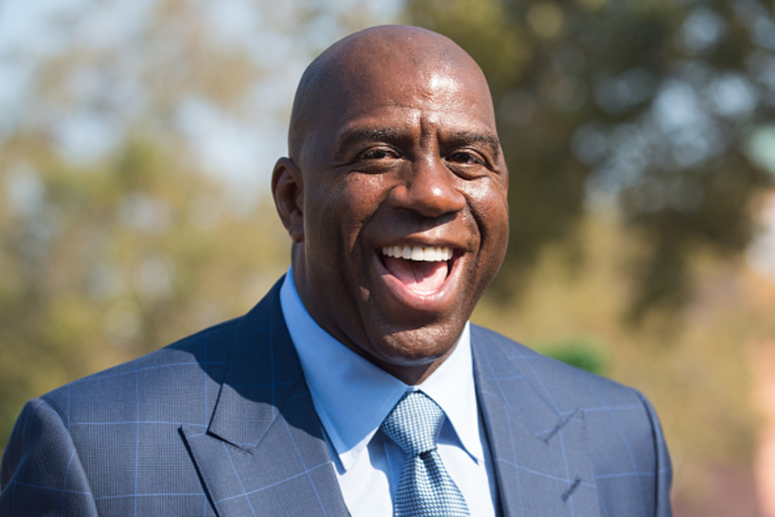 LOS ANGELES, CA - AUGUST 23:  Former NBA player Earvin 'Magic' Johnson attends the Los Angeles Football Club stadium groundbreaking ceremony on August 23, 2016 in Los Angeles, California.  (Photo by Emma McIntyre/Getty Images)