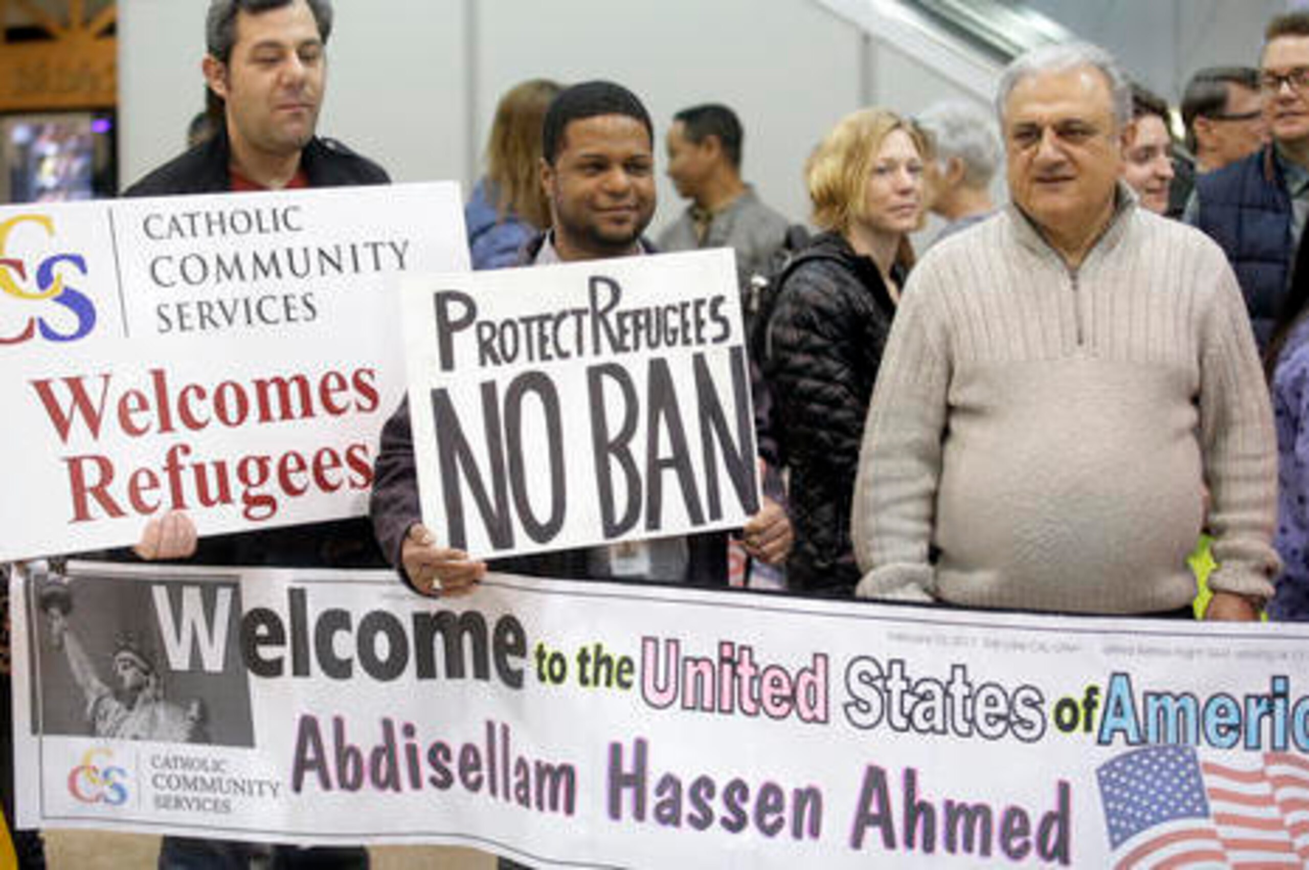 The travel ban has been met with countless protests both at home and abroad.