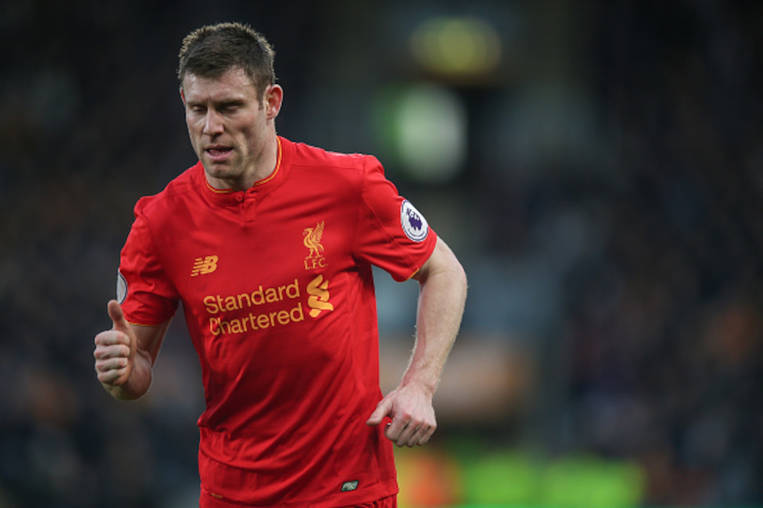HULL, ENGLAND - FEBRUARY 04: James Milner of Liverpool during the Premier League match between Hull City and Liverpool at KCOM Stadium on February 4, 2017 in Hull, England. (Photo by Robbie Jay Barratt - AMA/Getty Images) HULL, ENGLAND - FEBRUARY 04: James Milner of Liverpool during the Premier League match between Hull City and Liverpool at KCOM Stadium on February 4, 2017 in Hull, England. (Photo by Robbie Jay Barratt - AMA/Getty Images)