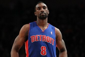 NEW YORK, NY - MARCH 24:  (NEW YORK DAILIES OUT)  Ben Gordon #8 of the Detroit Pistons in action against the New York Knicks on March 24, 2012 at Madison Square Garden in New York City. The Knicks defeated the Pistons 101-79. NOTE TO USER: User expressly 