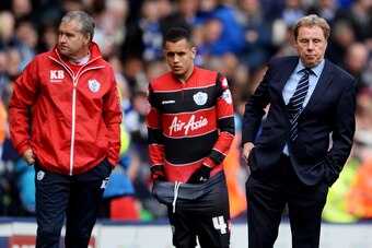 Morrison with then QPR manager Harry Redknapp in 2014