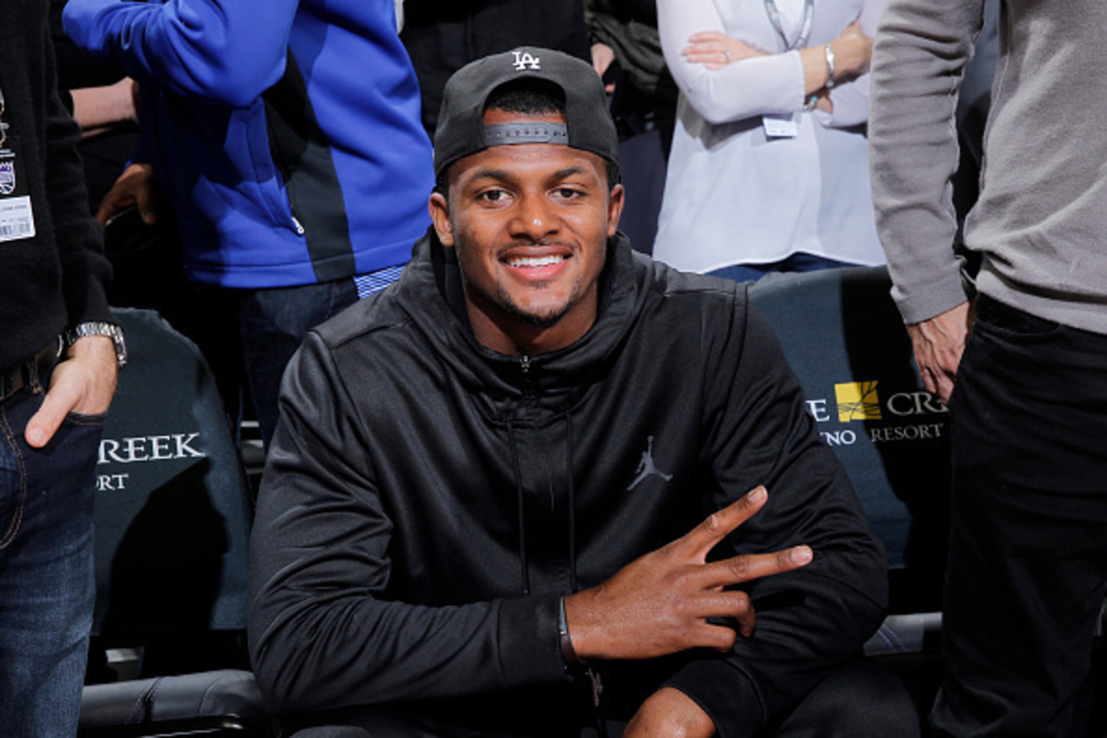 SACRAMENTO, CA - FEBRUARY 8: Deshaun Watson of the Clemson Tigers attends the game between the Boston Celtics and Sacramento Kings on February 8, 2017 at Golden 1 Center in Sacramento, California. NOTE TO USER: User expressly acknowledges and agrees that,