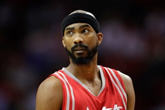 HOUSTON, TX - FEBRUARY 02: Corey Brewer #33 of the Houston Rockets takes the court in the second half against the Atlanta Hawks at Toyota Center on February 2, 2017 in Houston, Texas. NOTE TO USER: User expressly acknowledges and agrees that, by downloadi