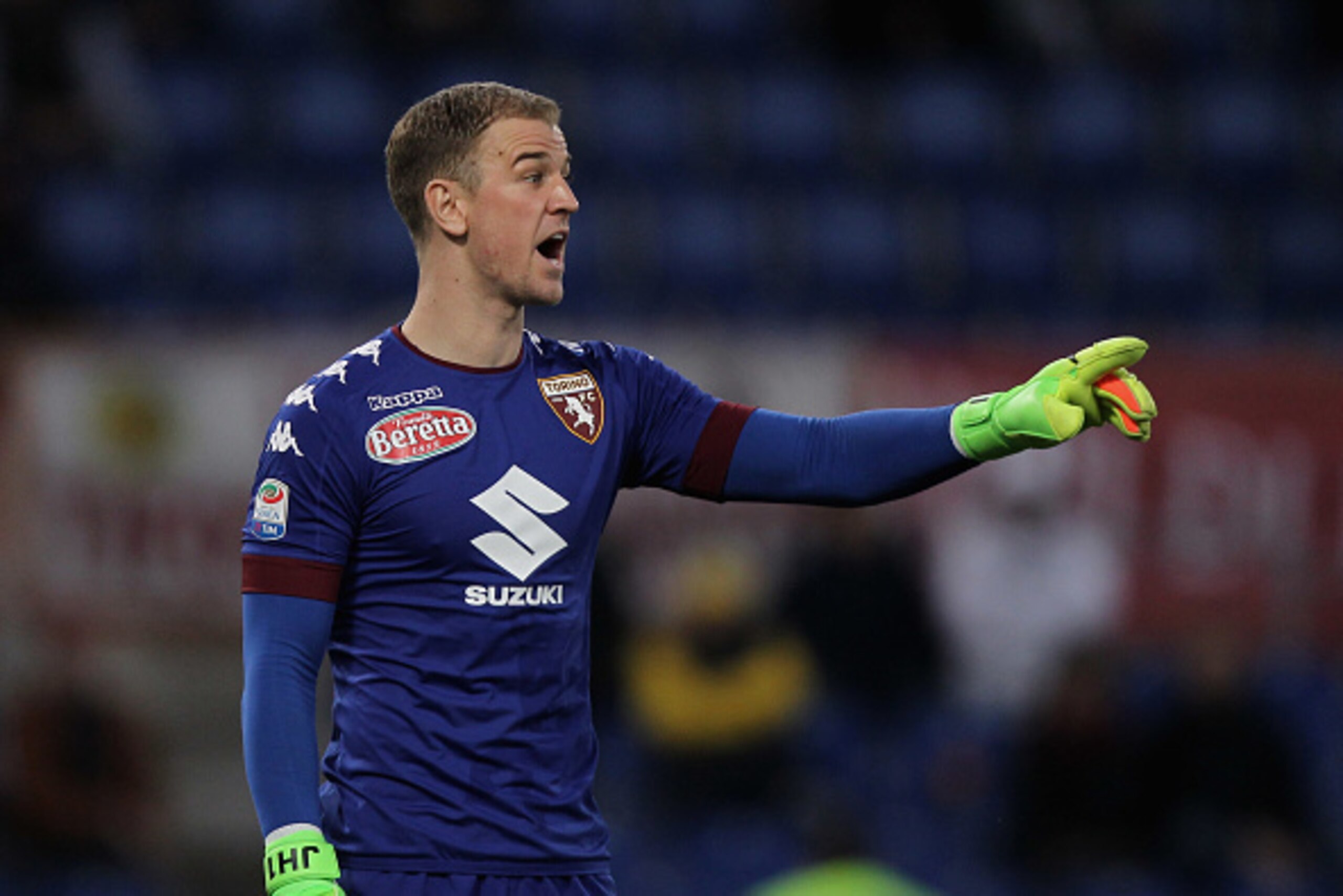 ROME, ITALY - FEBRUARY 19:  FC Torino goalkeeper Joe Hart reacts during the Serie A match between AS Roma and FC Torino at Stadio Olimpico on February 19, 2017 in Rome, Italy.  (Photo by Paolo Bruno/Getty Images)