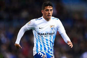 MALAGA, SPAIN - JANUARY 16:  Pablo Fornals of Malaga CF in action during the La Liga match between Malaga CF and Real Sociedad de Futbol at La Rosaleda Stadium on January 16, 2017 in Malaga, Spain.  (Photo by Aitor Alcalde Colomer/Getty Images)