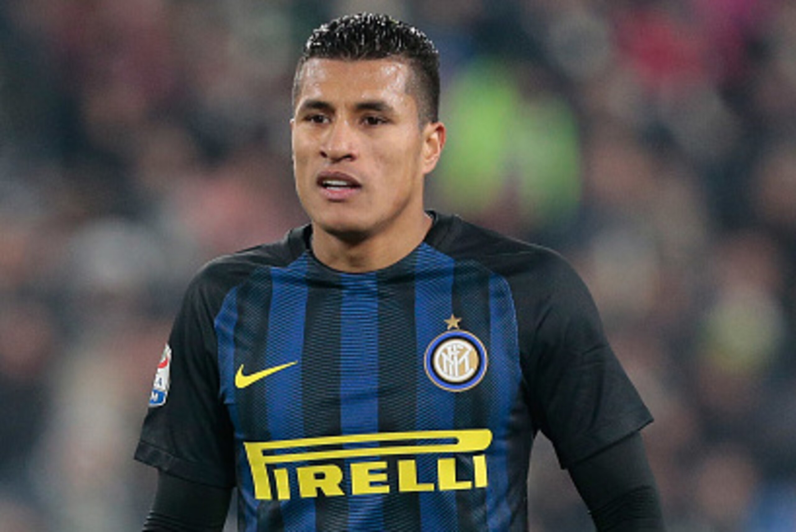 TURIN, ITALY - FEBRUARY 05:  Jeison Murillo of FC Internazionale Milano looks on during the Serie A match between Juventus FC and FC Internazionale at Juventus Stadium on February 5, 2017 in Turin, Italy.  (Photo by Emilio Andreoli/Getty Images)